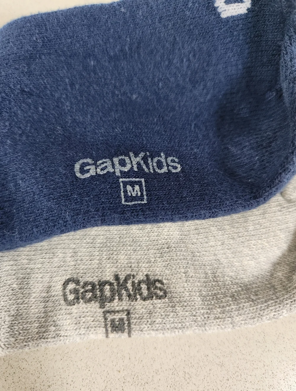 GapKids Crew Socks 2 Pairs ~GRAY & BLUE ~MEDIUM